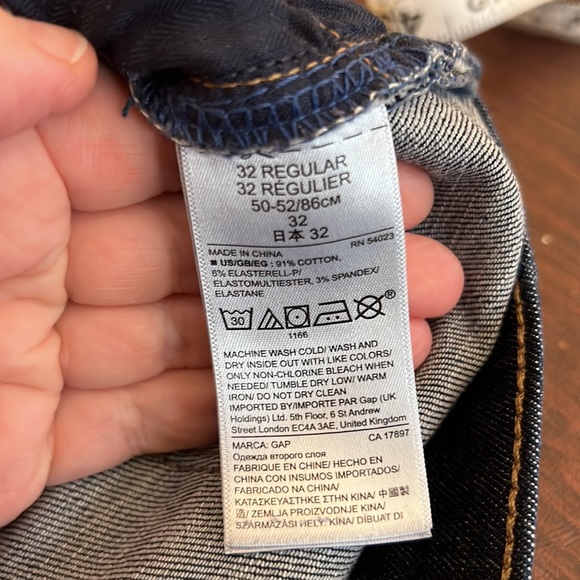 Gap True Skinny Jeans Dark Stretch Denim Size 32R - Picture 7 of 7